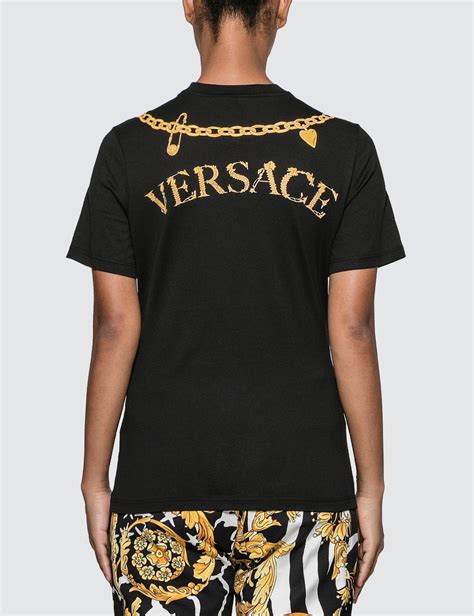 versace black t shirt womens|Versace t shirt price.